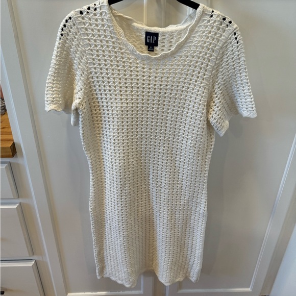GAP White Crochet Mini Dress with slip - Picture 2 of 3